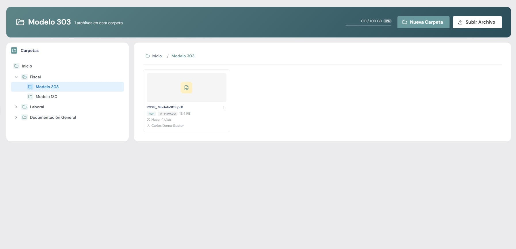 Almacén seguro de documentos
